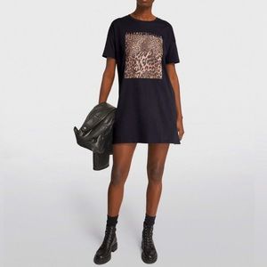Allsaints Capsu Kiku T-Shirt Dress Medium